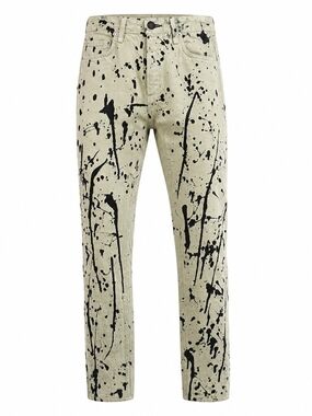 Rag & Bone Animal Cable Paint Splatter Skinny Jeans Size 26 Made USA